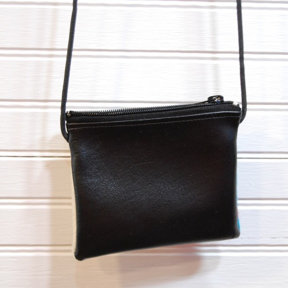 Vintage mini crossbody purse Western Tapestry & Faux Leather Shoulder bag - Picture 5 of 9